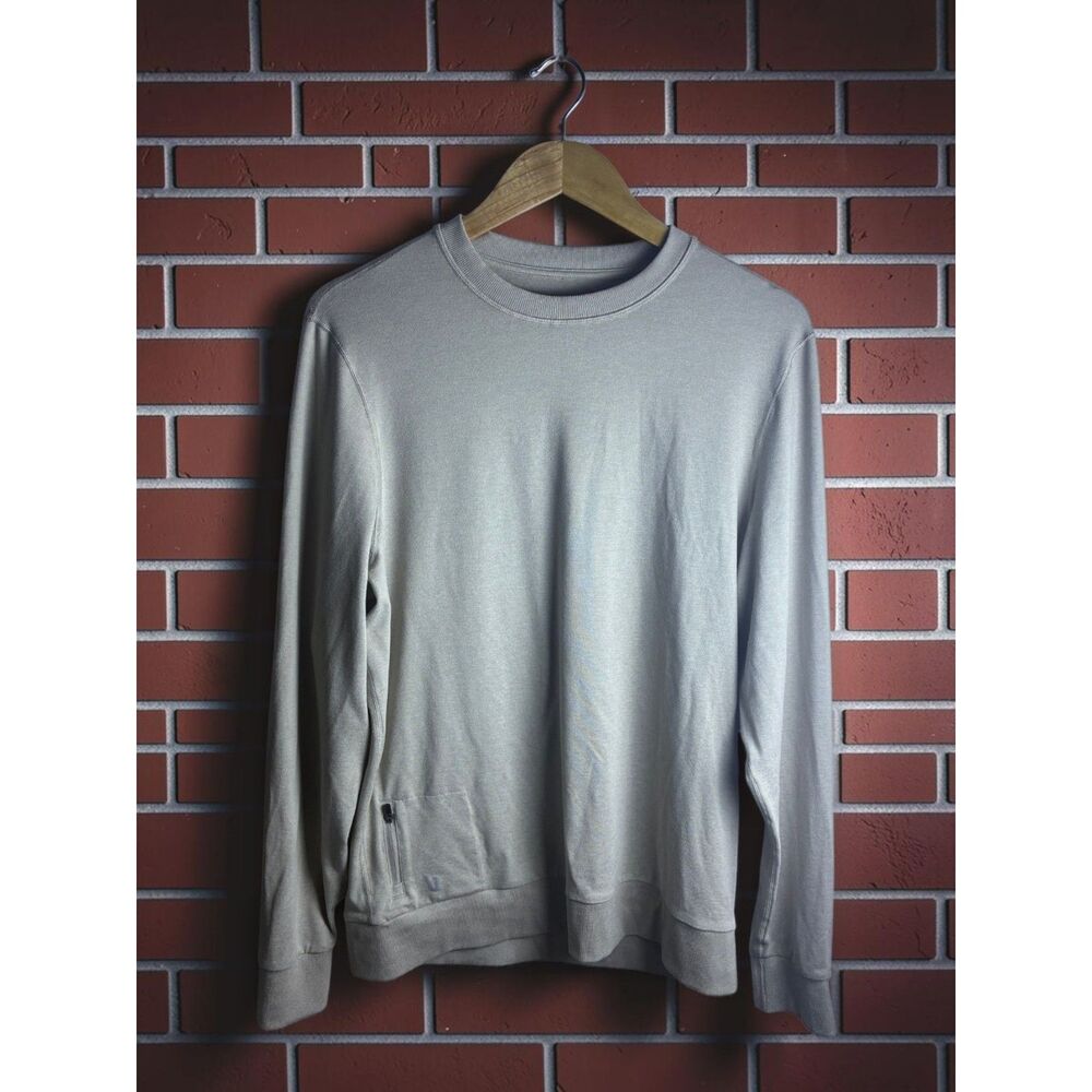 Vuori Performance Crewneck Sweatshirt Heather Gray Pullover Large